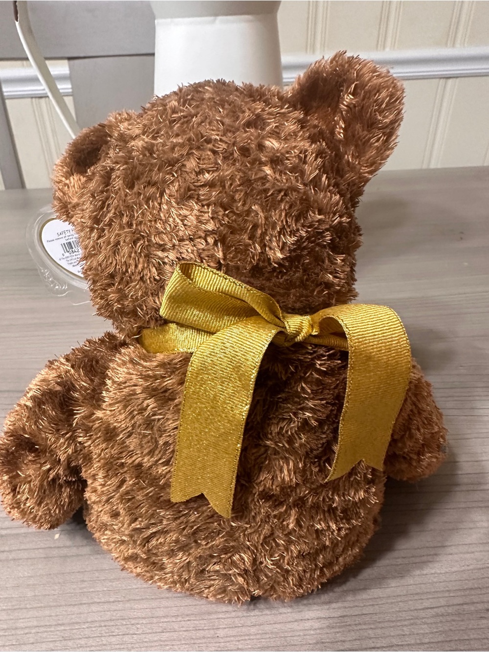 Ty FIFA 2002 World Cup Korea/Japan Brown Teddy Bear with Gold Ribbon Plush - Picture 4 of 7